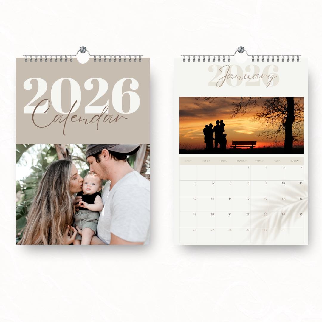 Personalized Photo Calendar 2026 | Custom Christmas Gift