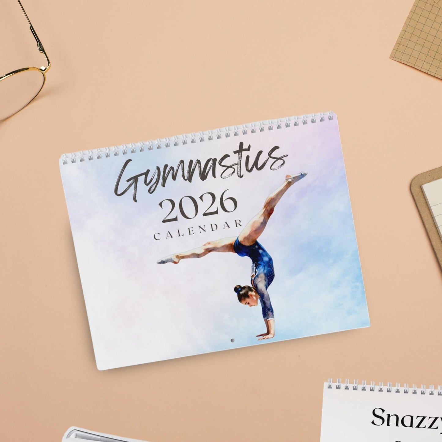 2026 Girls Gymnastics Wall Calendar, Competitive Gymnast Gift, Women's Gymnastics Team, Wall Decor, Monthly Calendar, Gymnastics Coach Gift