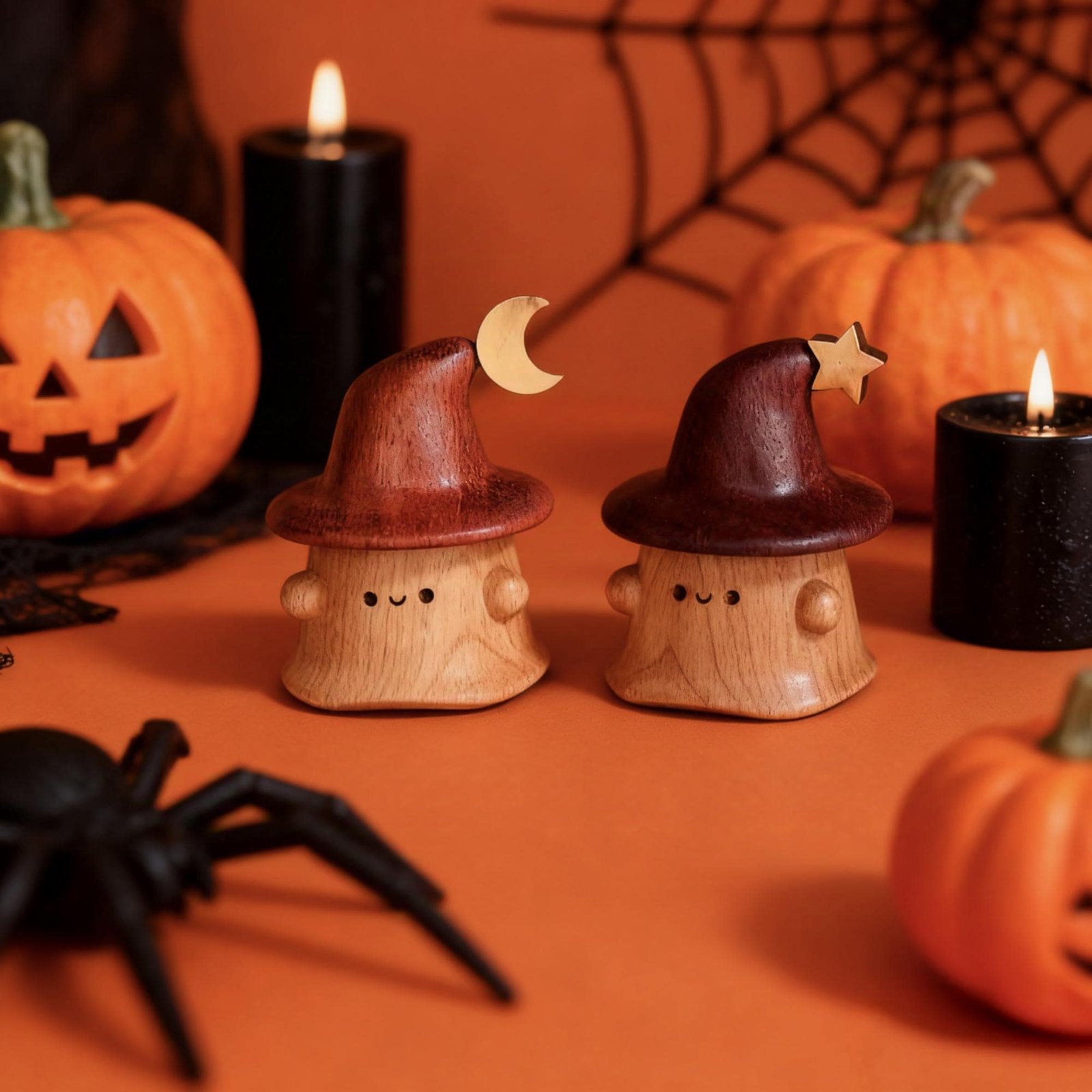 Wooden Halloween Ghost Desk Ornament, Ghost Wood Sculpture Decor, Mini Tabletop/Home Fall Decor, Gift for Boyfriend, Halloween Gift for Kids